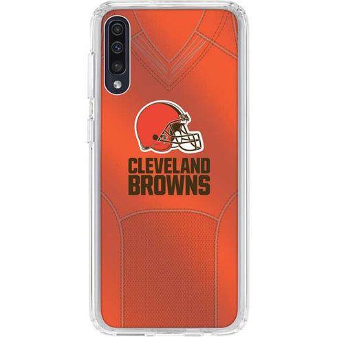NFL Cleveland Browns Team Jersey Galaxy A50 Clear Case