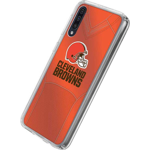 NFL Cleveland Browns Team Jersey Galaxy A50 Clear Case