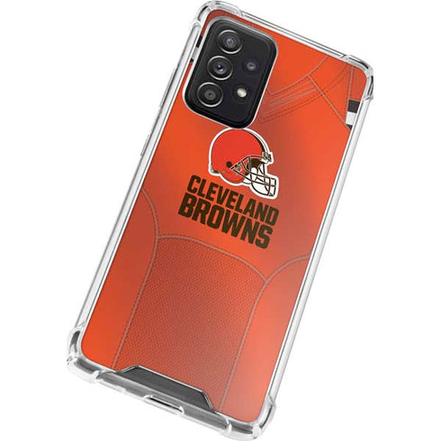 NFL Cleveland Browns Team Jersey Galaxy A52 5G Clear Case