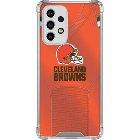 NFL Cleveland Browns Team Jersey Galaxy A53 5G Clear Case