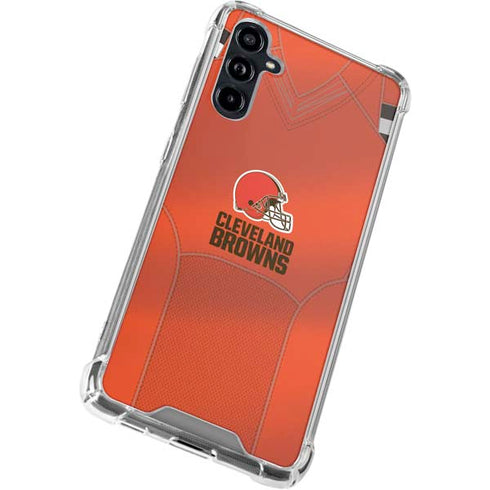 NFL Cleveland Browns Team Jersey Galaxy A54 5G Clear Case