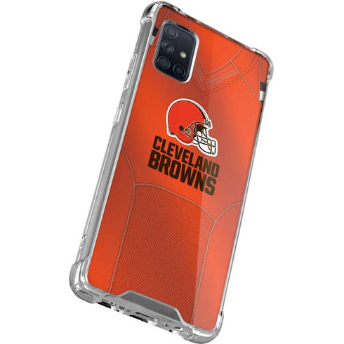 NFL Cleveland Browns Team Jersey Galaxy A71 5G Clear Case