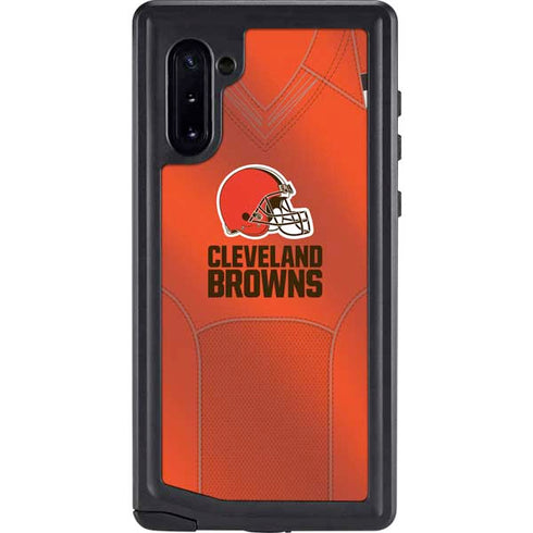 NFL Cleveland Browns Team Jersey Galaxy Note 10 Waterproof Case