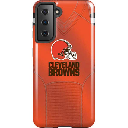 NFL Cleveland Browns Team Jersey Galaxy S21 5G Pro Case
