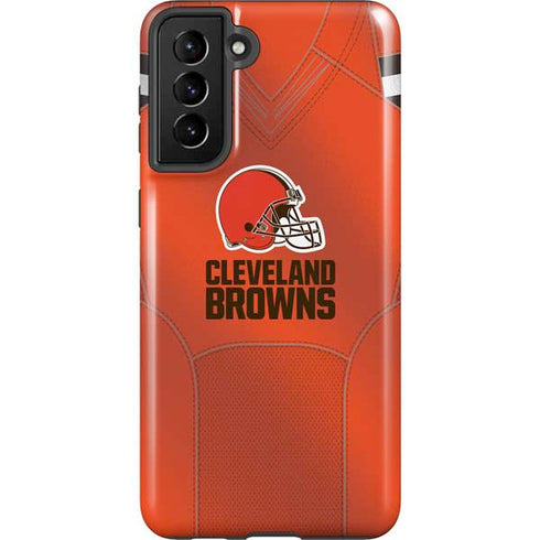 NFL Cleveland Browns Team Jersey Galaxy S21 FE Pro Case