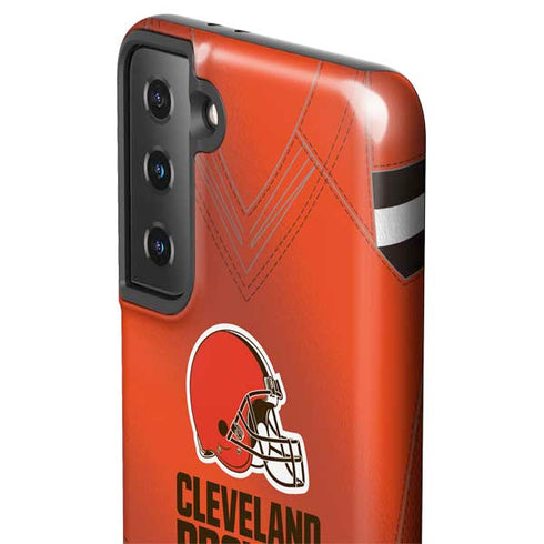 NFL Cleveland Browns Team Jersey Galaxy S21 FE Pro Case