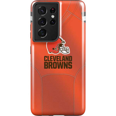 NFL Cleveland Browns Team Jersey Galaxy S21 Ultra 5G Pro Case