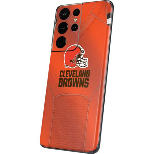 NFL Cleveland Browns Team Jersey Galaxy S21 Ultra 5G Skin