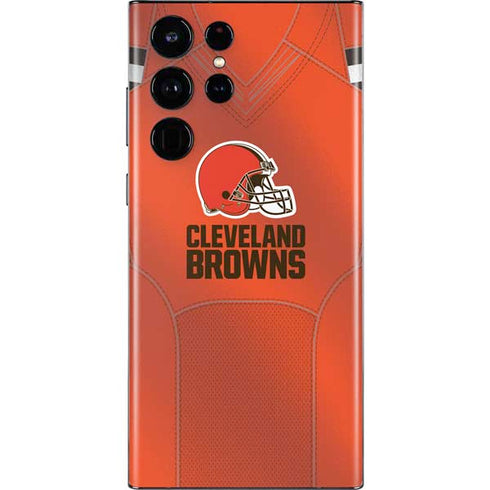 NFL Cleveland Browns Team Jersey Galaxy S22 Ultra Skin