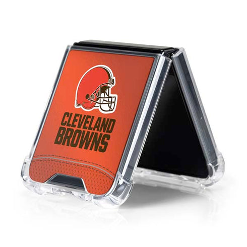 NFL Cleveland Browns Team Jersey Galaxy Z Flip5 5G Clear Case