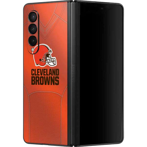 NFL Cleveland Browns Team Jersey Galaxy Z Fold3 5G Skin