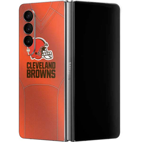 NFL Cleveland Browns Team Jersey Galaxy Z Fold4 5G Skin