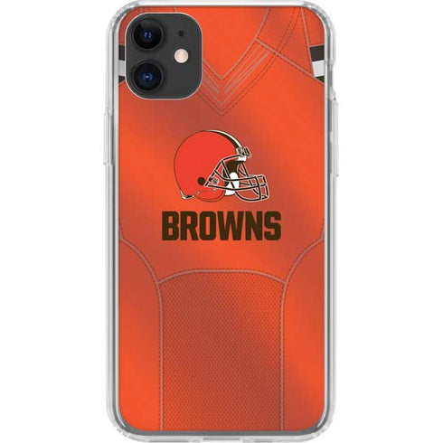 NFL Cleveland Browns Team Jersey iPhone 11 Clear Case