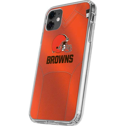 NFL Cleveland Browns Team Jersey iPhone 11 Clear Case