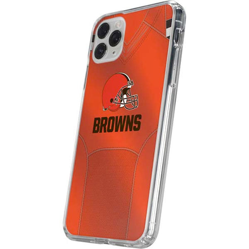 NFL Cleveland Browns Team Jersey iPhone 11 Pro Clear Case