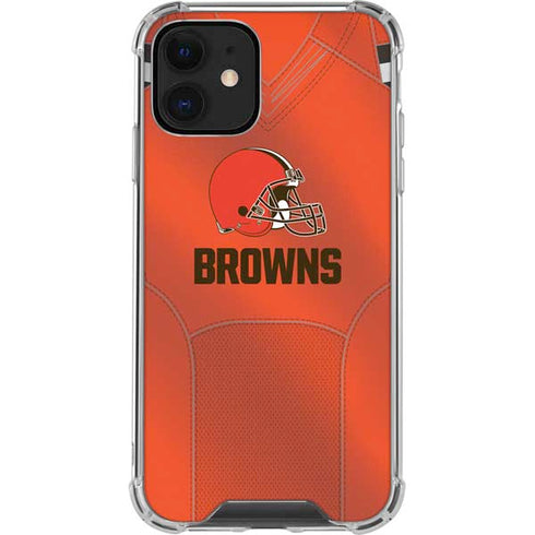 NFL Cleveland Browns Team Jersey iPhone 12 Clear Case