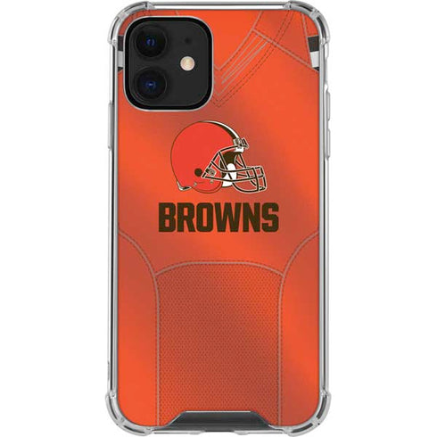 NFL Cleveland Browns Team Jersey iPhone 12 Mini Clear Case