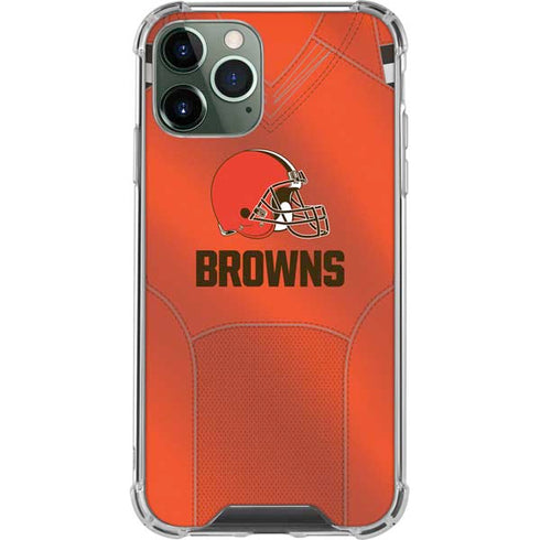 NFL Cleveland Browns Team Jersey iPhone 12 Pro Clear Case