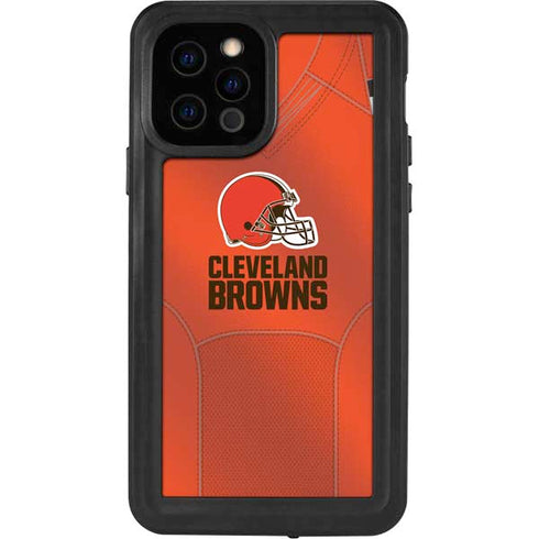 NFL Cleveland Browns Team Jersey iPhone 12 Pro Waterproof Case