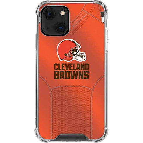 NFL Cleveland Browns Team Jersey iPhone 13 Mini Clear Case