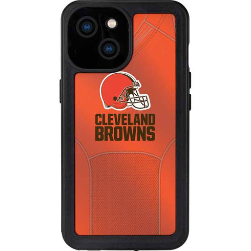 NFL Cleveland Browns Team Jersey iPhone 13 Mini Waterproof Case
