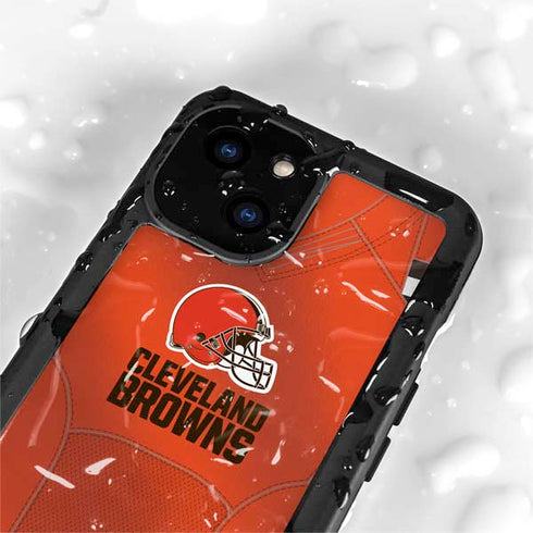 NFL Cleveland Browns Team Jersey iPhone 13 Mini Waterproof Case