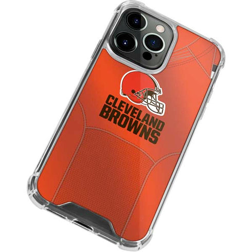 NFL Cleveland Browns Team Jersey iPhone 13 Pro Max Clear Case