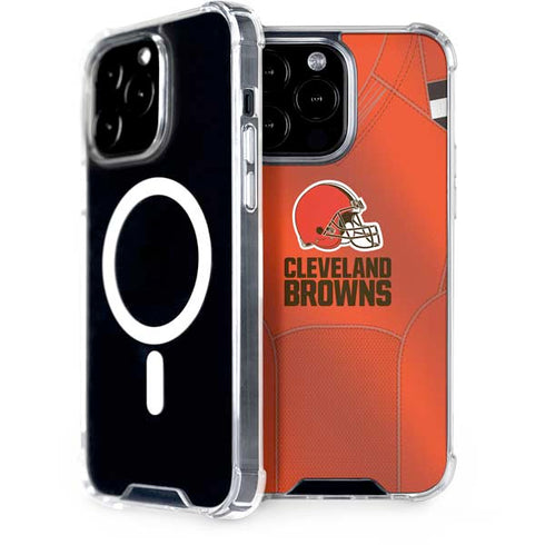 NFL Cleveland Browns Team Jersey iPhone 15 Pro Max MagSafe Case
