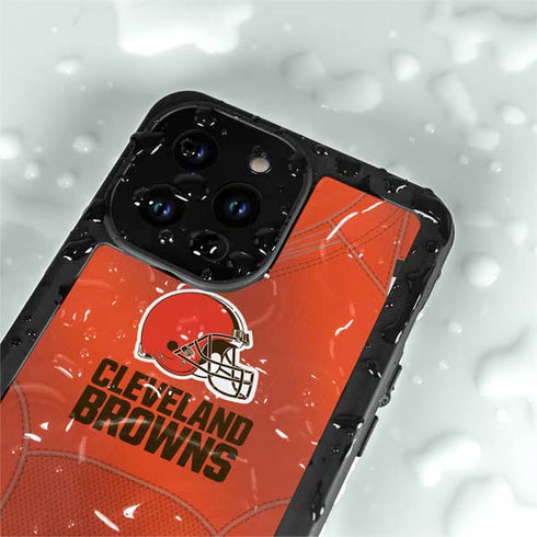 NFL Cleveland Browns Team Jersey iPhone 14 Pro Max Waterproof Case