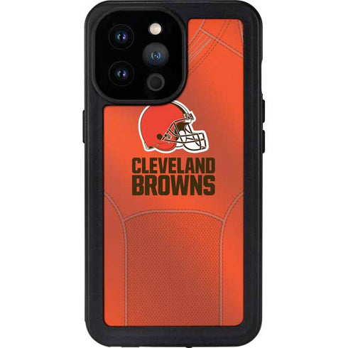 NFL Cleveland Browns Team Jersey iPhone 14 Pro Max Waterproof Case