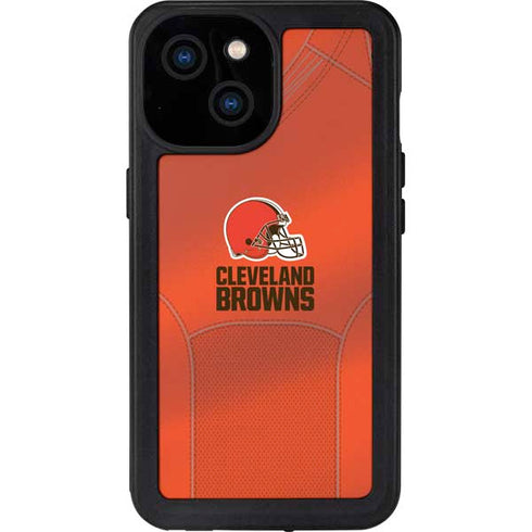 NFL Cleveland Browns Team Jersey iPhone 15 Waterproof Case