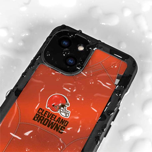 NFL Cleveland Browns Team Jersey iPhone 15 Waterproof Case
