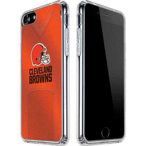 NFL Cleveland Browns Team Jersey iPhone SE (2nd & 3rd Gen) Clear Case