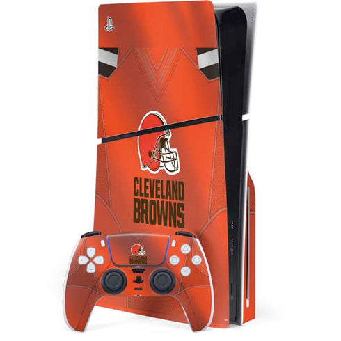 NFL Cleveland Browns Team Jersey PS5 Slim Disk Bundle Skin