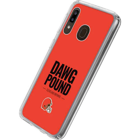 NFL Cleveland Browns Team Motto Galaxy A20 Clear Case