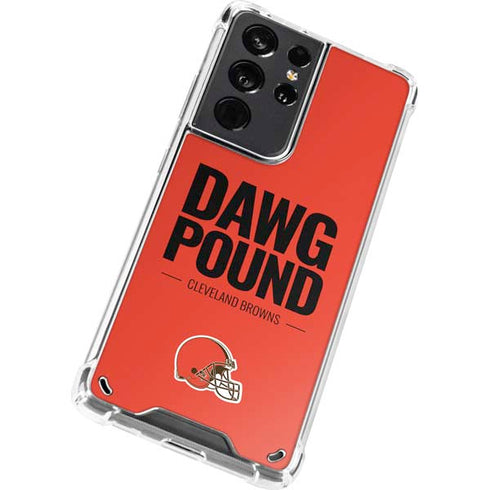 NFL Cleveland Browns Team Motto Galaxy S21 Ultra 5G Clear Case