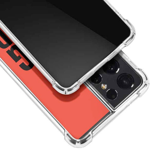 NFL Cleveland Browns Team Motto Galaxy S21 Ultra 5G Clear Case