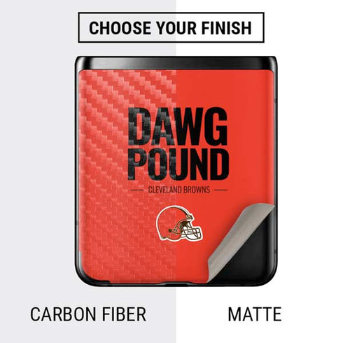 NFL Cleveland Browns Team Motto Galaxy Z Flip Skin