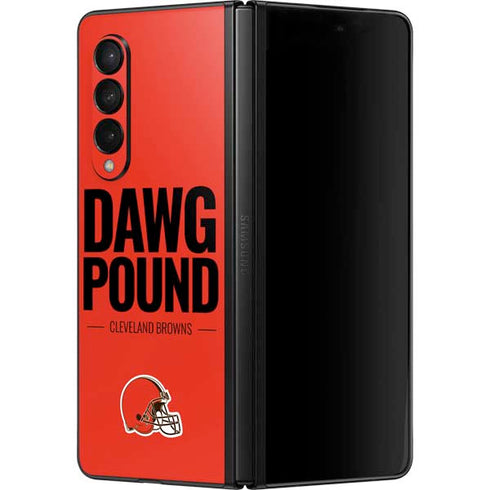 NFL Cleveland Browns Team Motto Galaxy Z Fold3 5G Skin