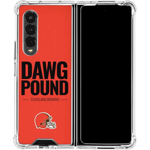 NFL Cleveland Browns Team Motto Galaxy Z Fold4 5G Clear Case