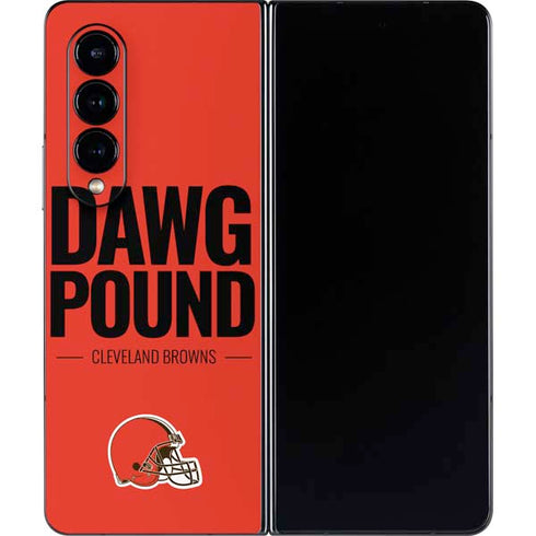 NFL Cleveland Browns Team Motto Galaxy Z Fold4 5G Skin
