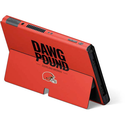 NFL Cleveland Browns Team Motto Nintendo Switch OLED (2021) Skin