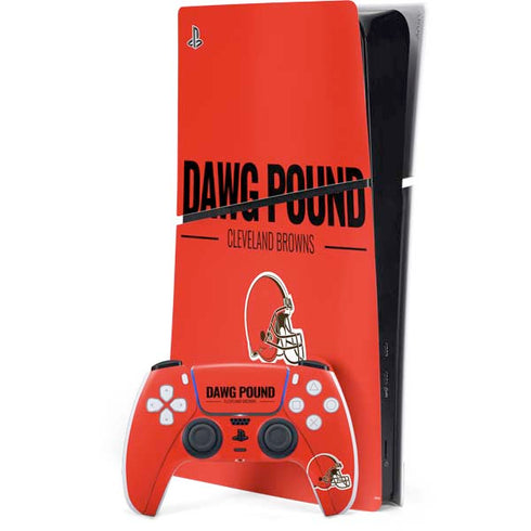 NFL Cleveland Browns Team Motto PS5 Slim Digital Edition Console Skin