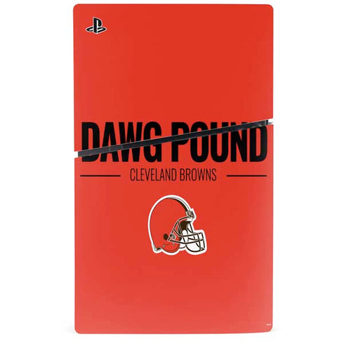 NFL Cleveland Browns Team Motto PS5 Slim Digital Edition Console Skin