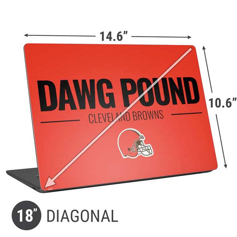 NFL Cleveland Browns Team Motto Universal Laptop 18in (14.6 x 10.6in) Skin