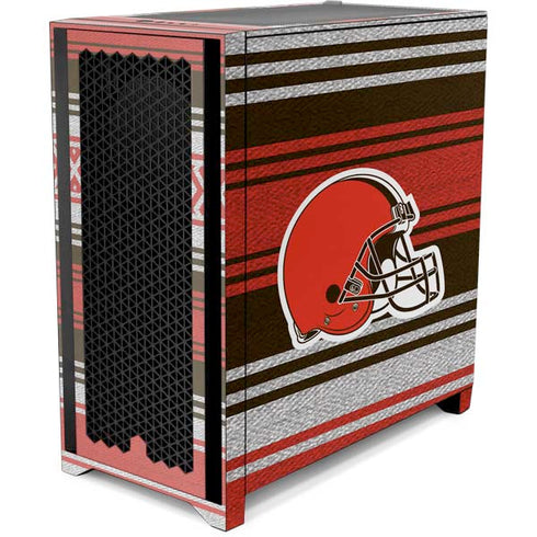 NFL Cleveland Browns Trailblazer Corsair 4000D Tempered Glass Mid-Tower ATX Case Skin