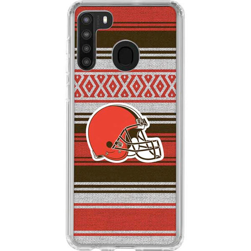 NFL Cleveland Browns Trailblazer Galaxy A21 Clear Case