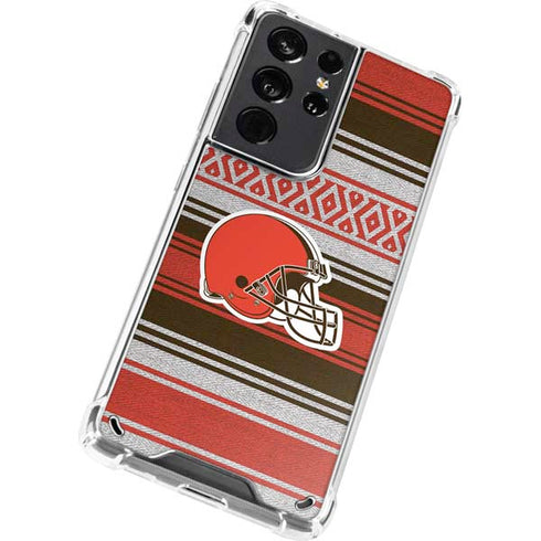 NFL Cleveland Browns Trailblazer Galaxy S21 Ultra 5G Clear Case