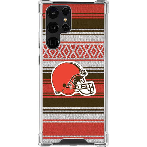 NFL Cleveland Browns Trailblazer Galaxy S22 Ultra Clear Case