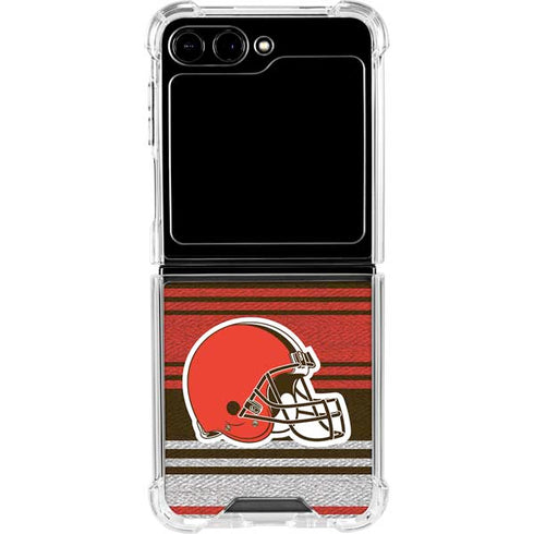 NFL Cleveland Browns Trailblazer Galaxy Z Flip5 5G Clear Case